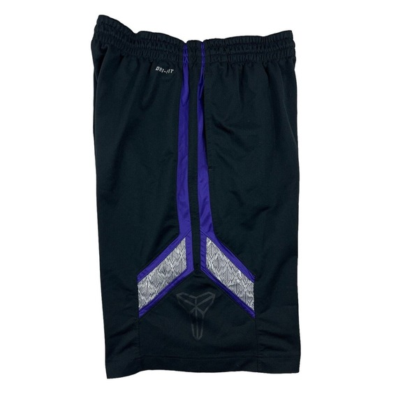 Nike Dri-Fit Kobe Bryant Mamba Men Black Purple Basketball Shorts Sz L - Picture 6 of 7